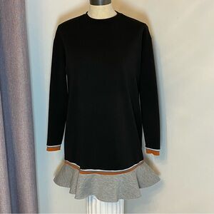 ❌SOLD❌ZARA Black and Gray Tunic with Orange Accents